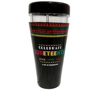 Celebrate Juneteenth Black 35 oz Tumbler with lid. NWOB
